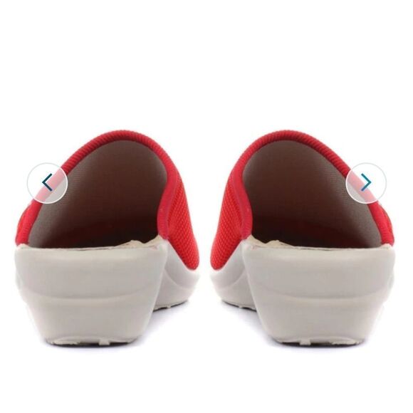 Ladies Red  FlyFlot Wide Fit Clogs size 39 US 8 - Picture 3 of 16
